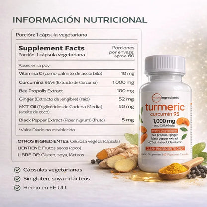 🌿🔥 TURMERIC CURCUMIN GOLD™ – POTENCIA NATURAL PARA TU BIENESTAR DIARIO