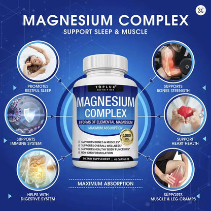Magnesio 1000mg — Duerme Profundo, Despierta Sin Cansancio